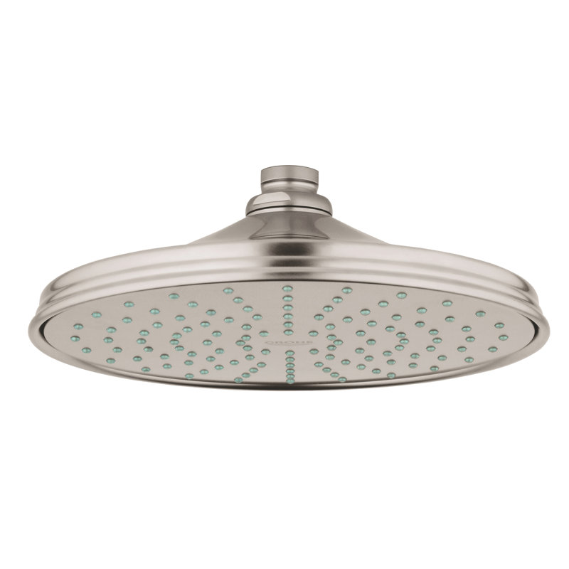 GROHE Multi Function Rain Shower Head with SpeedClean Nozzles and